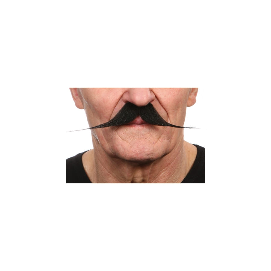 Grosses et fines moustaches noires