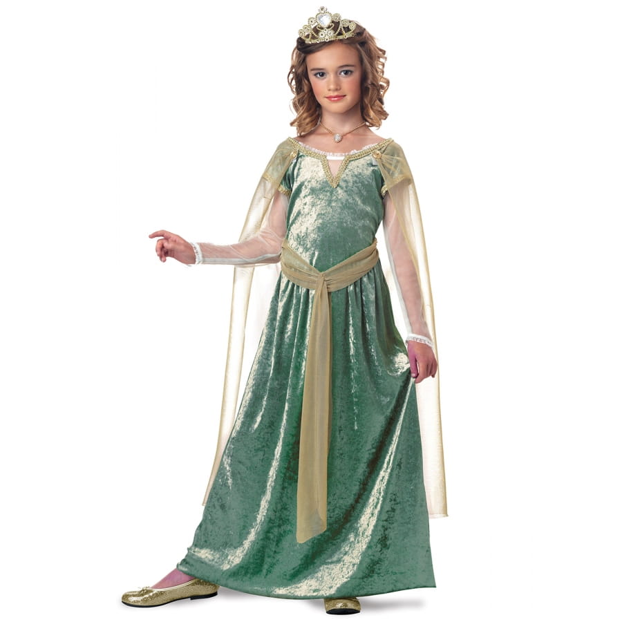 Déguisement Princesse Médiévale Verte pour fille